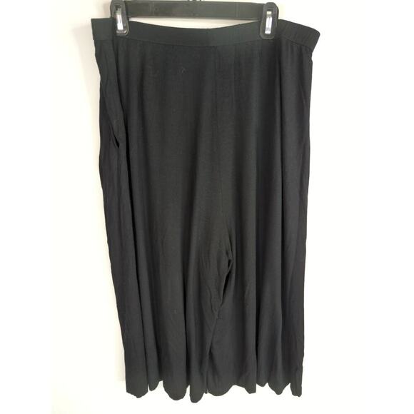 Eileen Fisher‎ Black Wide Leg Cropped Pants Women's Large Lagan Look Coastal - Picture 5 of 8